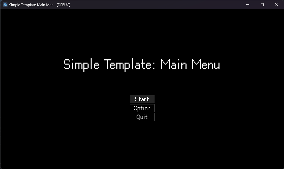 Simple Concept Template: Main Menu's icon