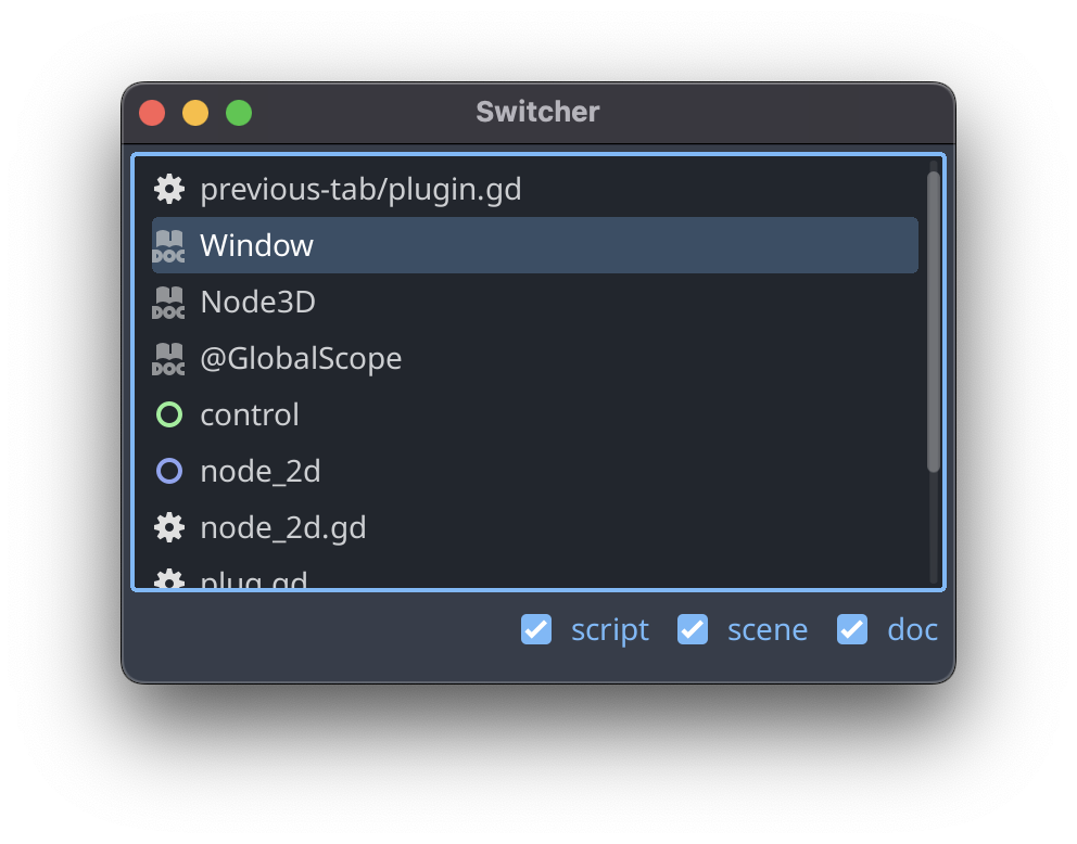 Previous Tab's icon